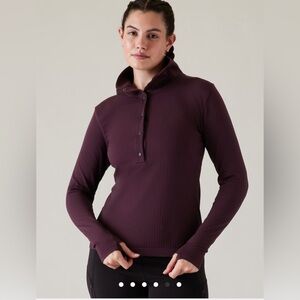 Athleta Flurry Seamless Henley - Size M